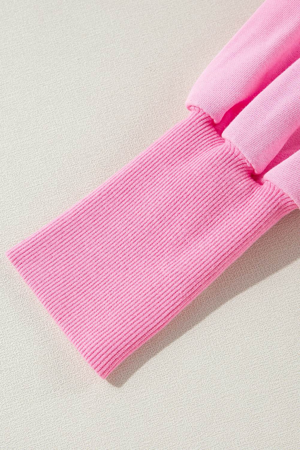 Exposed Seam Splatter Print Round Neck Sweatshirt for a perfect OOTD – dress to impress outfits from Amexza