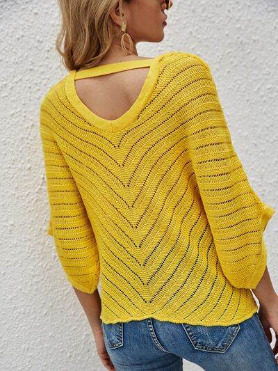 Openwork Batwing Sleeve Cover-Up for a perfect OOTD – dress to impress outfits from Amexza