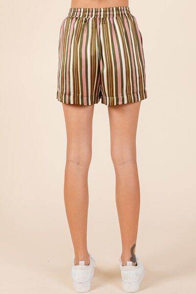 Mittoshop Drawstring Striped Satin Shorts for a perfect OOTD – dress to impress outfits from Amexza