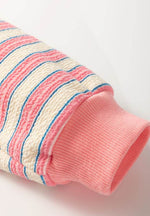 Striped Johnny Collar Long Sleeve Sweatshirt for a perfect OOTD – dress to impress outfits from Amexza