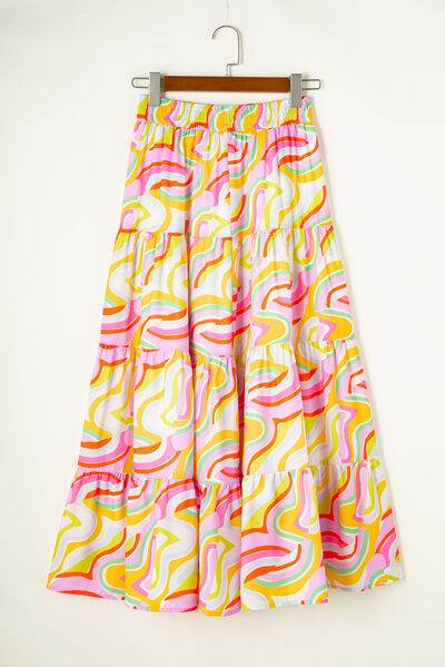 Printed Elastic Waist Skirt for a perfect OOTD – dress to impress outfits from Amexza