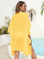 Ruffled Open Front Cover-Up for a perfect OOTD – dress to impress outfits from Amexza