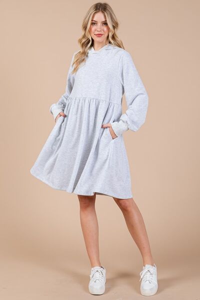 Ces Femme Long Sleeve Hooded Sweatshirt Dress for a perfect OOTD – dress to impress outfits from Amexza