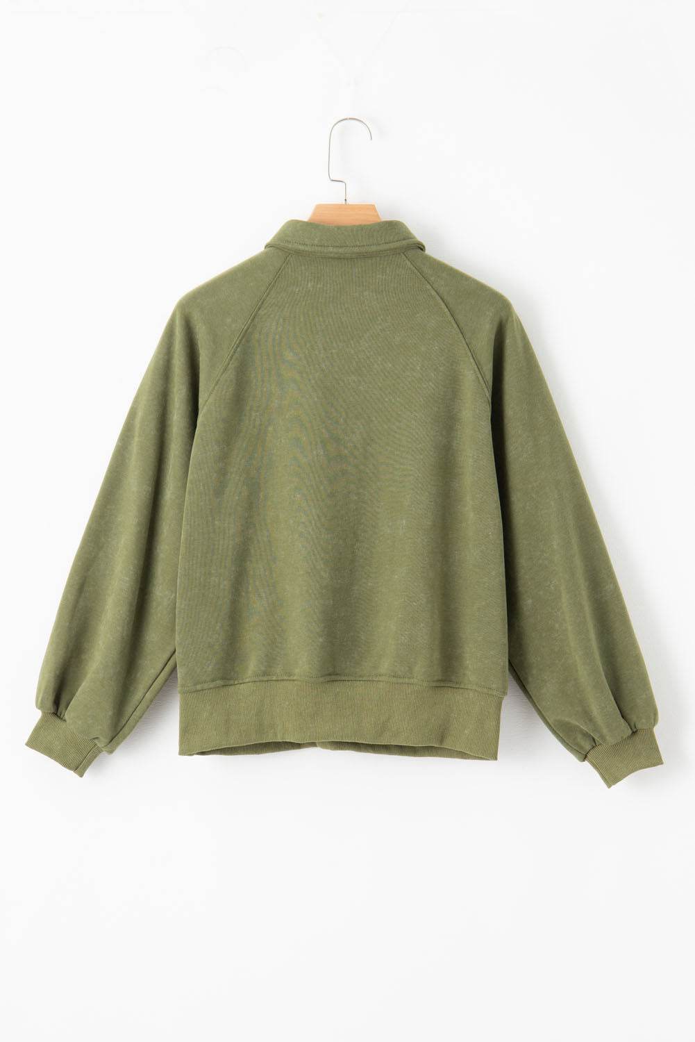 Half Snap Long Sleeve Sweatshirt - Amexza