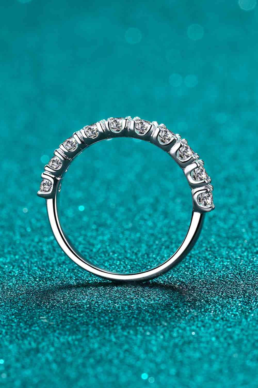 1 Carat Moissanite Half-Eternity Ring for a perfect OOTD – dress to impress outfits from Amexza