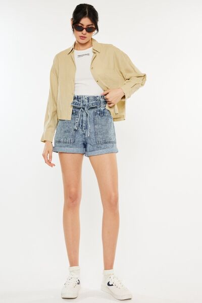 Kancan Ultra High Rise Paperbag Denim Shorts Medium for a perfect OOTD – dress to impress outfits from Amexza