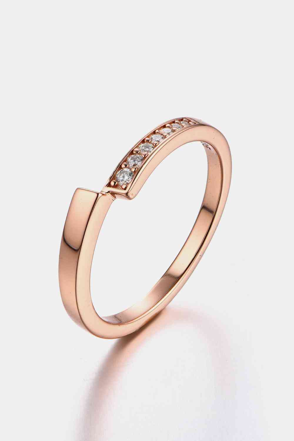 Moissanite 925 Sterling Silver Ring Rose Gold for a perfect OOTD – dress to impress outfits from Amexza