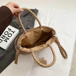 Braided Strap Paper Weave Shoulder Bag for a perfect OOTD – dress to impress outfits from Amexza