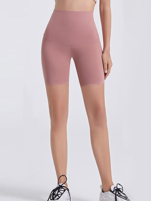 Wide Waistband Sports Shorts Dusty Pink for a perfect OOTD – dress to impress outfits from Amexza