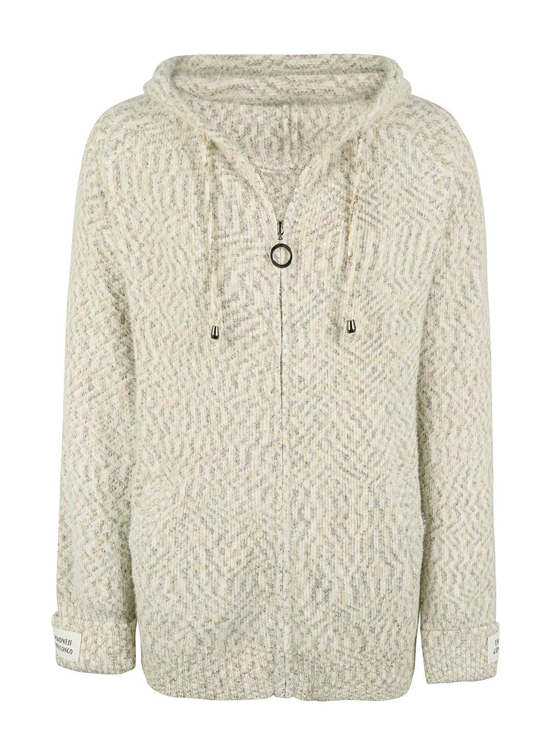Zip-Up Hooded Sweater - Amexza