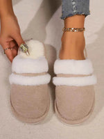 Contrast Faux Fur Round Toe Slippers for a perfect OOTD – dress to impress outfits from Amexza