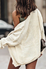 Cable-Knit Open Front Cardigan - Amexza