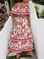 Off-Shoulder Floral Maxi Dress