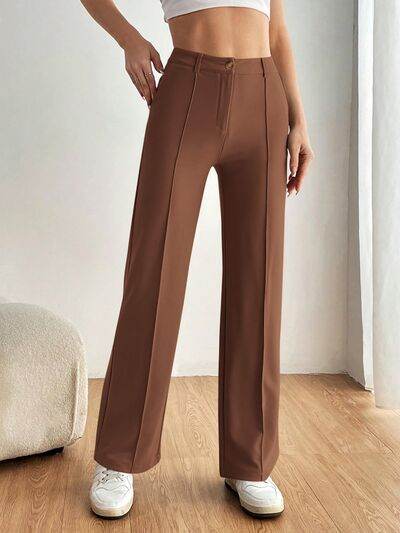 High Waist Wide Leg Pants Brown for a perfect OOTD – dress to impress outfits from Amexza