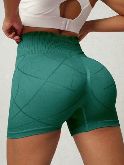 High Waist Active Shorts - Amexza