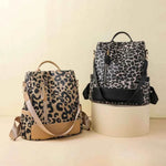 Leopard PU Leather Backpack Bag for a perfect OOTD – dress to impress outfits from Amexza