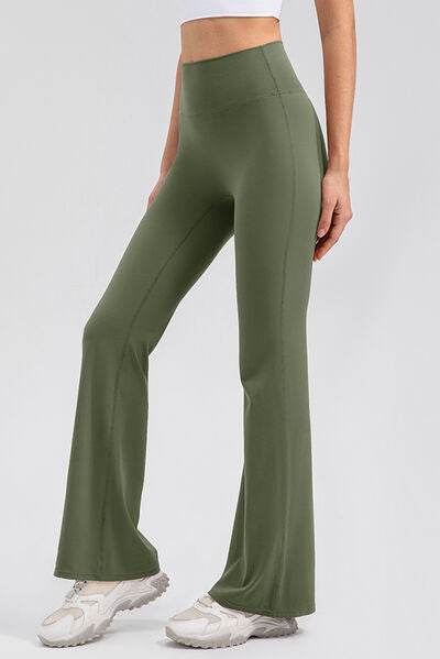 High Waist Straight Active Pants - Amexza