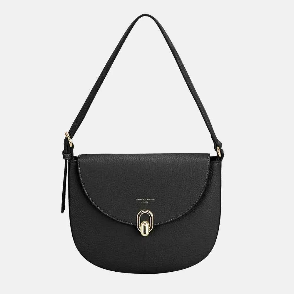 David Jones Metal Buckle Shoulder Bag Black One Size for a perfect OOTD – dress to impress outfits from Amexza