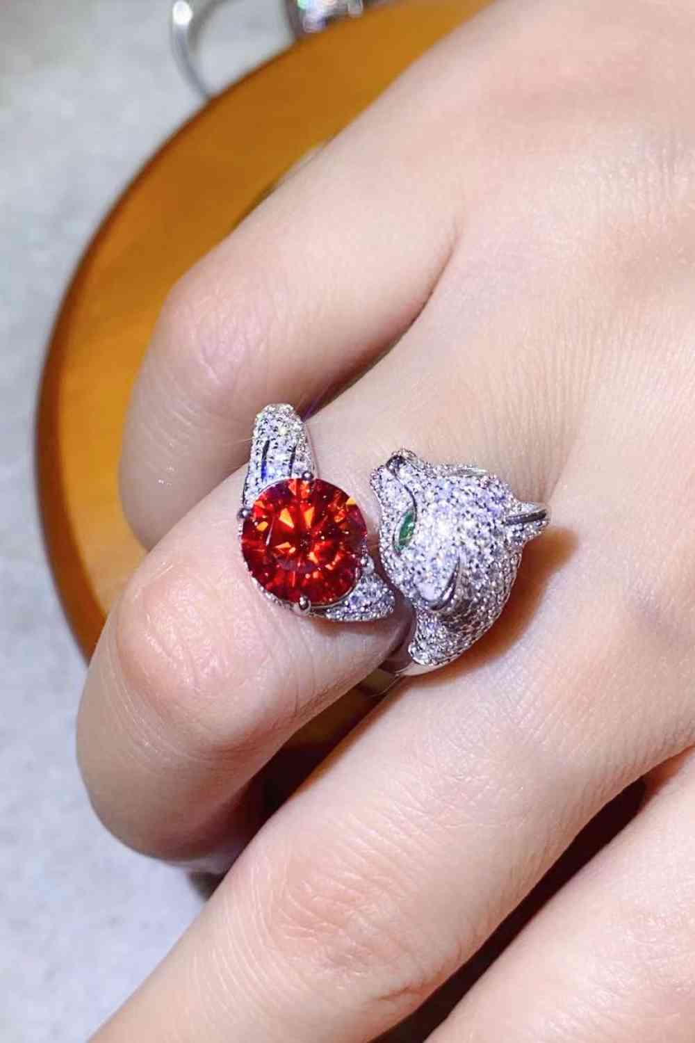 2 Carat Moissanite Adjustable Animal Ring for a perfect OOTD – dress to impress outfits from Amexza