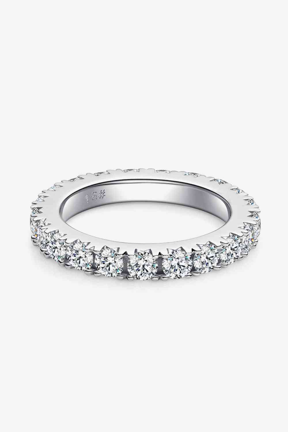 2.3 Carat Moissanite 925 Sterling Silver Eternity Ring for a perfect OOTD – dress to impress outfits from Amexza