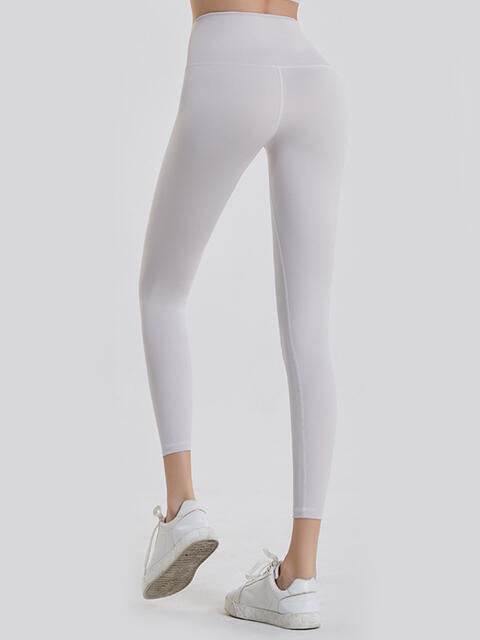 Wide Waistband Sports Leggings - Amexza