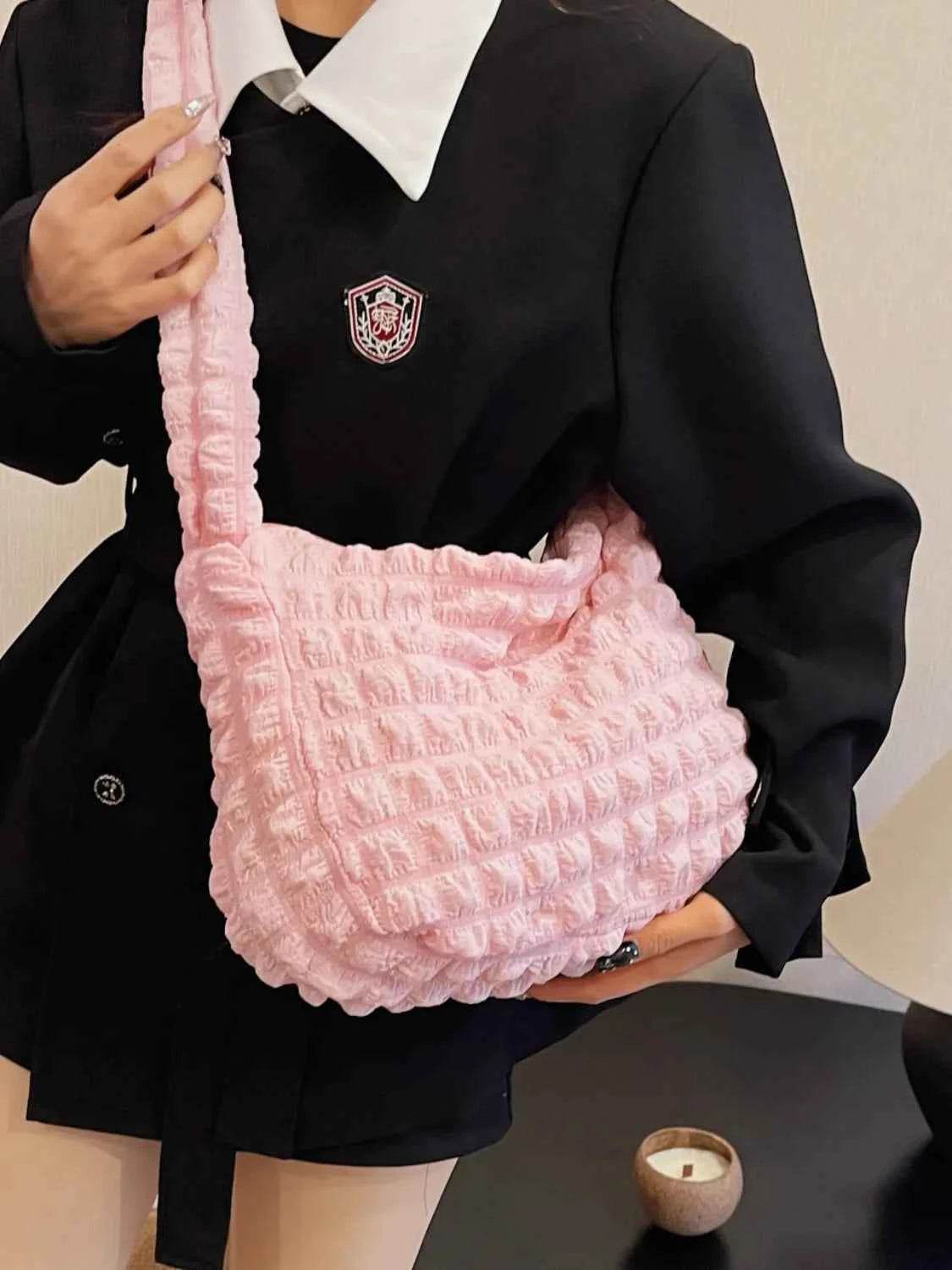 Cloud Puff Shoulder Bag Pink One Size for a perfect OOTD – dress to impress outfits from Amexza