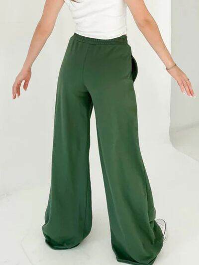 Elastic Waist Wide Leg Pants for a perfect OOTD – dress to impress outfits from Amexza