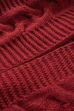 Cable-Knit Open Front Cardigan - Amexza