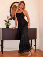 Sequin Square Neck Maxi Cami Dress for a perfect OOTD – dress to impress outfits from Amexza