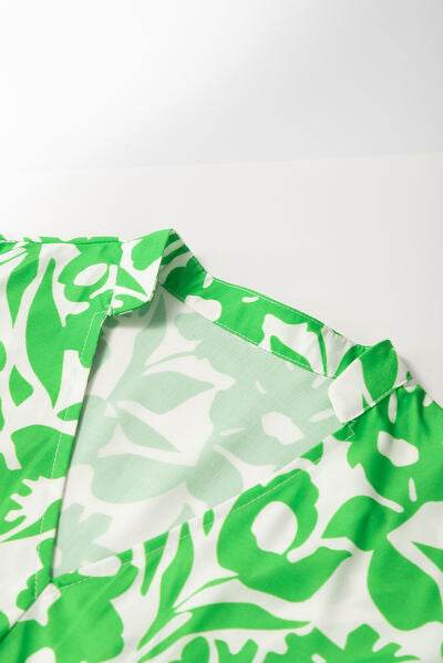 Printed Puff Half Sleeve V Neck Babydoll Dress for a perfect OOTD – dress to impress outfits from Amexza