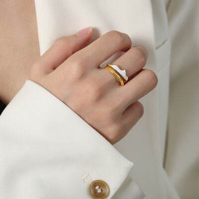 18K Gold-Plated Open Ring White 7 for a perfect OOTD – dress to impress outfits from Amexza