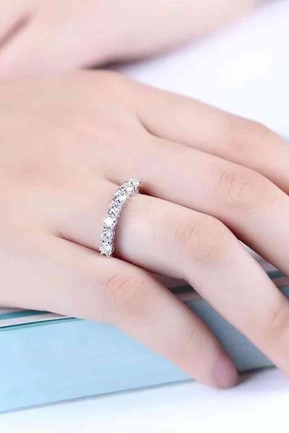 Charming Moissanite 925 Sterling Silver Ring for a perfect OOTD – dress to impress outfits from Amexza