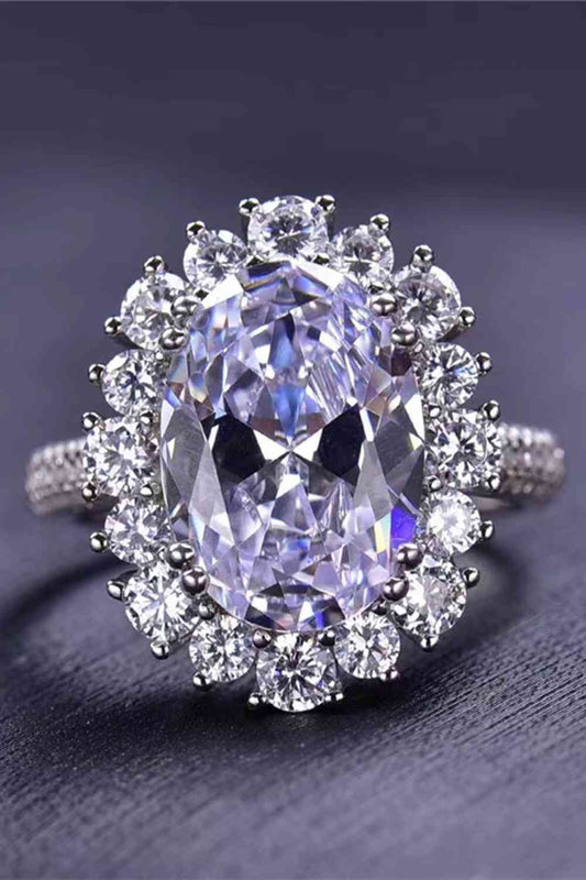 8 Carat Oval Moissanite Ring Silver for a perfect OOTD – dress to impress outfits from Amexza