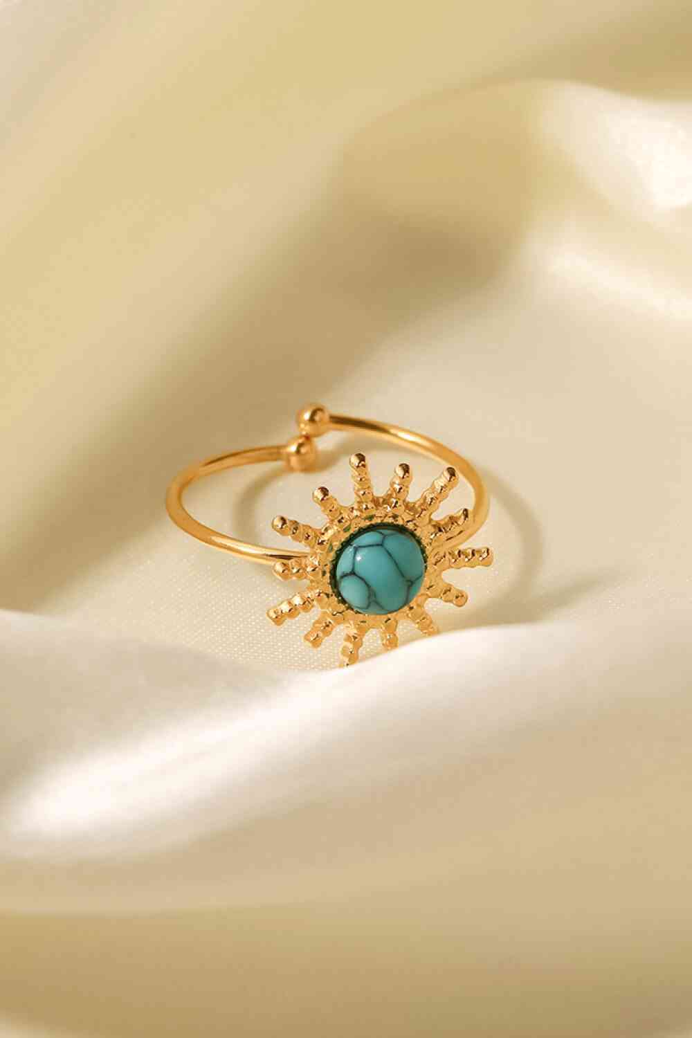 Natural Stone Sun Shape Open Ring for a perfect OOTD – dress to impress outfits from Amexza