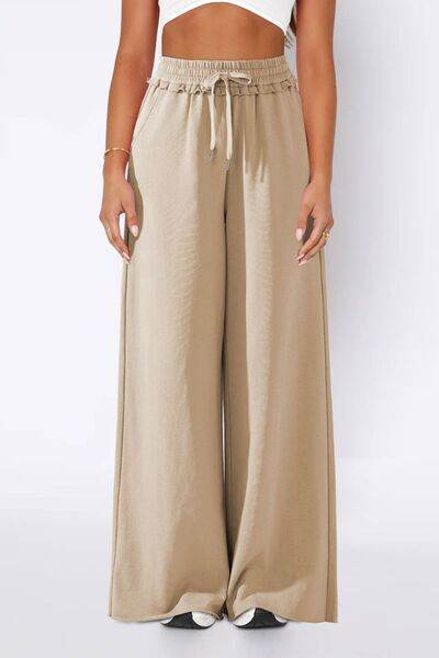 High Waist Wide Leg Pants Tan for a perfect OOTD – dress to impress outfits from Amexza