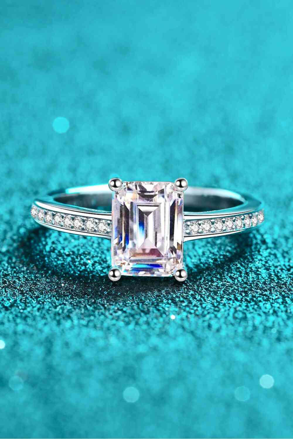 925 Sterling Silver Side Stone Moissanite Ring for a perfect OOTD – dress to impress outfits from Amexza