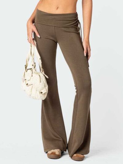 Drawstring Ruched Flare Pants for a perfect OOTD – dress to impress outfits from Amexza