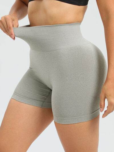 High Waist Active Shorts Gray for a perfect OOTD – dress to impress outfits from Amexza