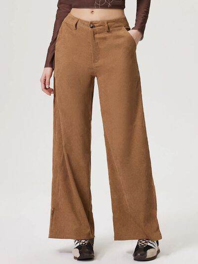 Wide Leg Pants with Pockets Camel for a perfect OOTD – dress to impress outfits from Amexza