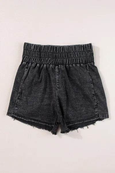 High Waist Raw Hem Denim Shorts for a perfect OOTD – dress to impress outfits from Amexza