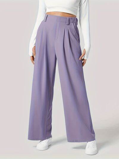 Wide Leg Pants with Pockets Lilac for a perfect OOTD – dress to impress outfits from Amexza