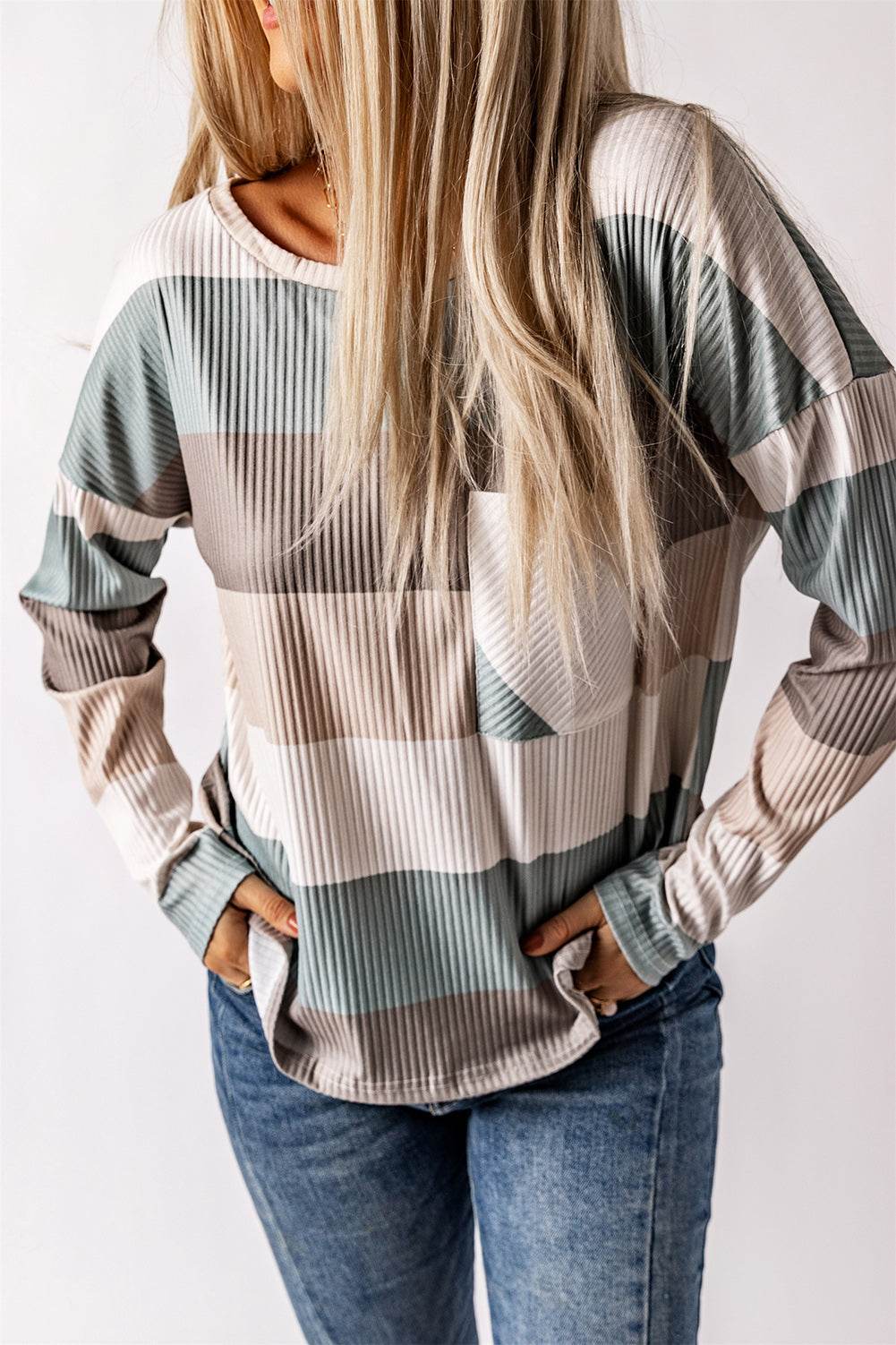 Wide Stripe Top with Pocket for a perfect OOTD – dress to impress outfits from Amexza