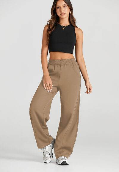 Elastic Waist Sweatpants with Pockets for a perfect OOTD – dress to impress outfits from Amexza