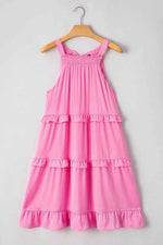 Tied Back Ruffled Layered Sleeveless Mini Dress for a perfect OOTD – dress to impress outfits from Amexza