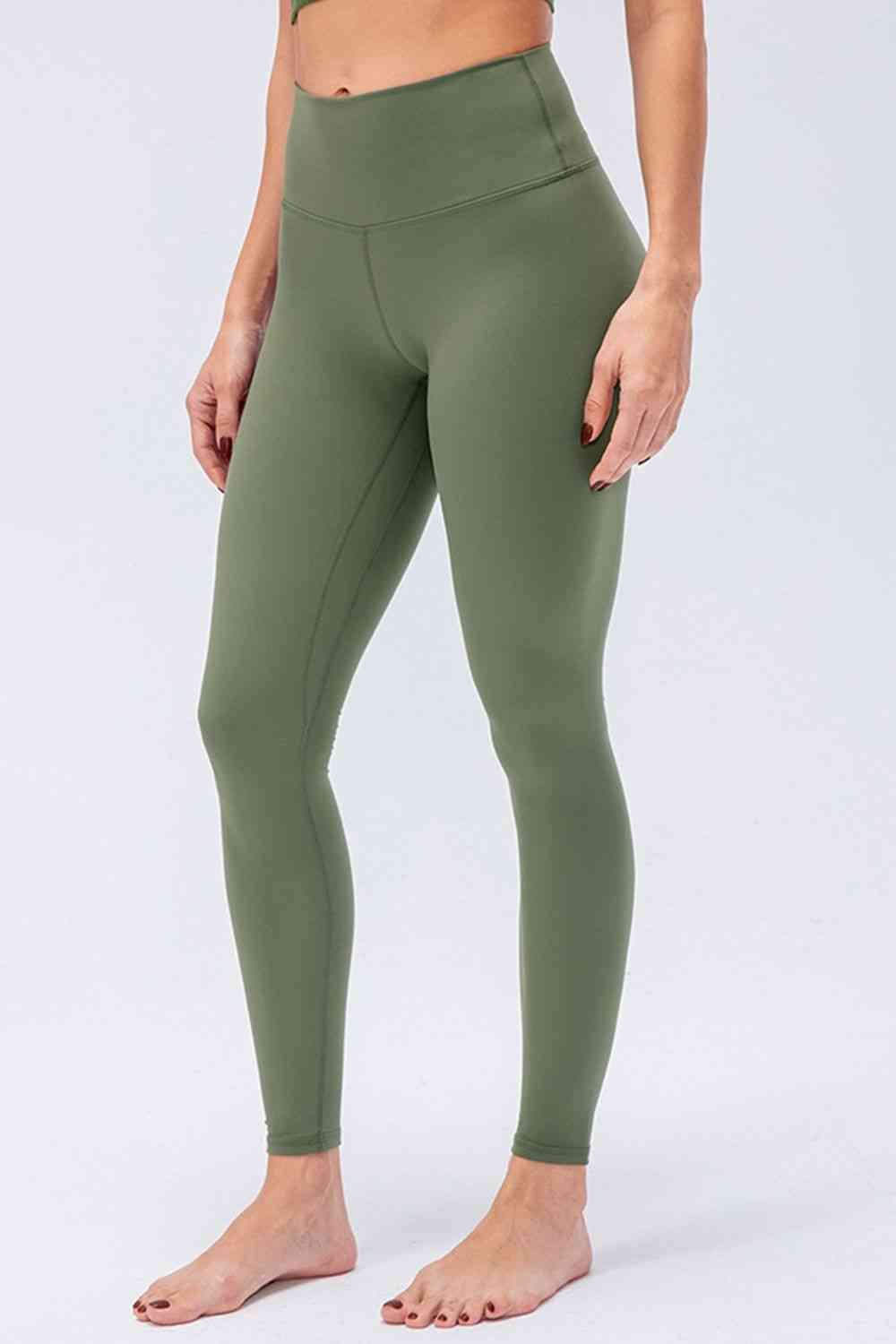 Wide Waistband Slim Fit Active Leggings Matcha Green for a perfect OOTD – dress to impress outfits from Amexza