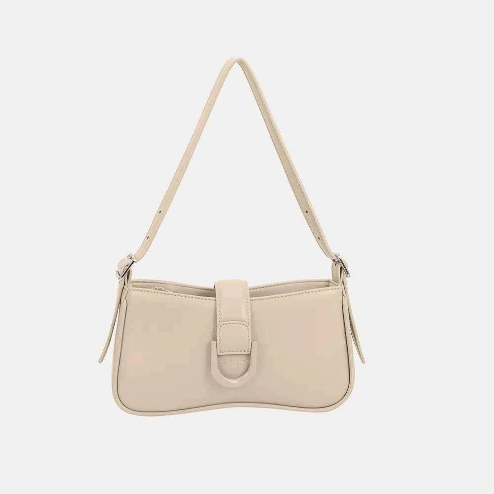 David Jones PU Leather Shoulder Bag Taupe One Size for a perfect OOTD – dress to impress outfits from Amexza