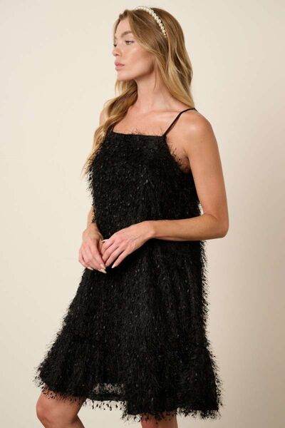 Mittoshop Feather Ruffle Hem Mini Cami Dress for a perfect OOTD – dress to impress outfits from Amexza