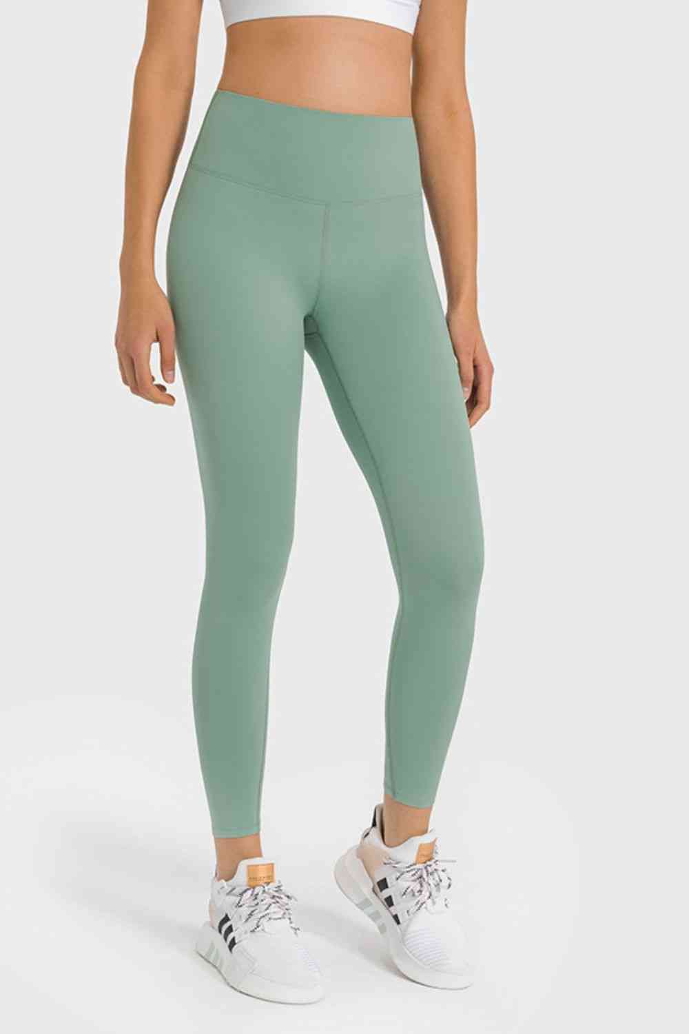 Millennia High Waist Ankle-Length Yoga Leggings Green for a perfect OOTD – dress to impress outfits from Amexza