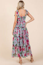 Mittoshop Layered Floral Sweetheart Neck Maxi Dress for a perfect OOTD – dress to impress outfits from Amexza