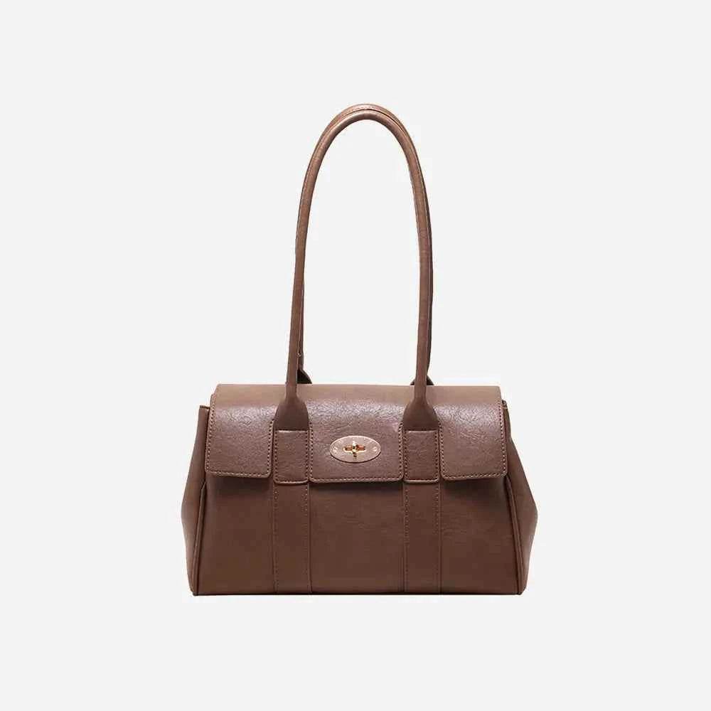 PU Leather Shoulder Bag Chestnut One Size for a perfect OOTD – dress to impress outfits from Amexza